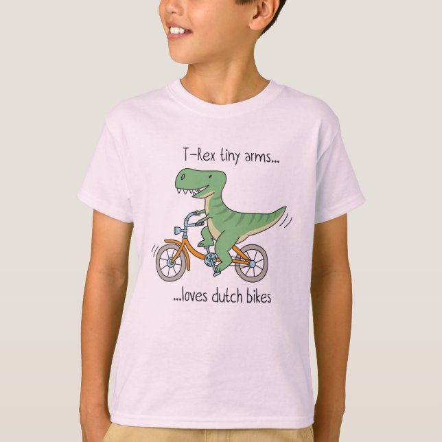 Camiseta T-Rex tiny arms: dutch bikes (Frente)