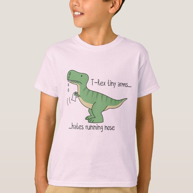 Camiseta T-Rex tiny arms: running nose (Frente)