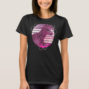 Camiseta T-Rex Tyrannosaurus Dinosaur Vaporwave Pré-Históri
