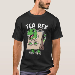 Camiseta T-Rex Tyrannosaurus Rex Tea Drinker Dino com Tea