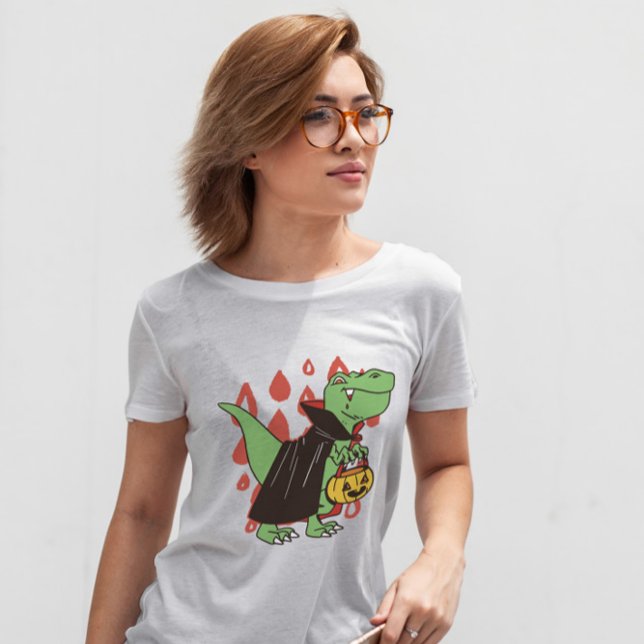 Camiseta T Rex Vampire Dinossaur Halloween (Criador carregado)