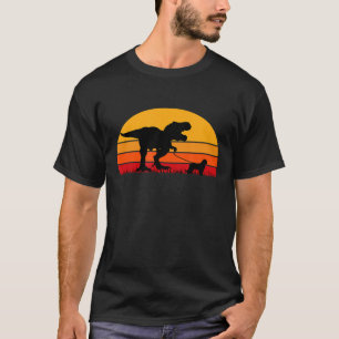 Camiseta T-Rex Walking Cavalier King Charles Spaniel Trex R