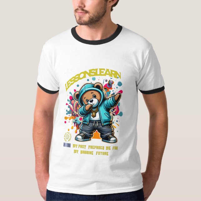CAMISETA T RINGER DE FUTURO DABBING MASCULINO  (Frente)