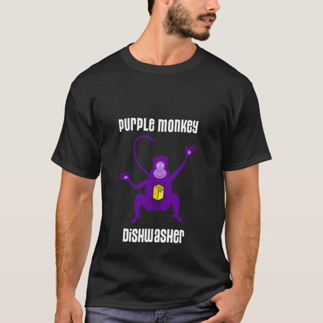 CAMISETA T ROXO DA OBSCURIDADE DA MÁQUINA DE LAVAR LOUÇA DO (Frente)