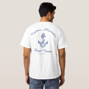 Camiseta T-S Marinho, Monograma Costeiro, Anchor Azul Náuti