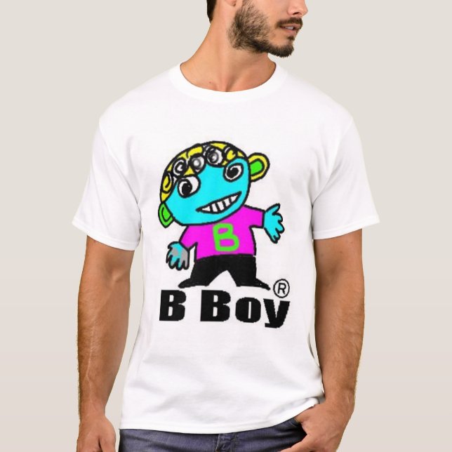 Camiseta T-saia do menino de B (Frente)