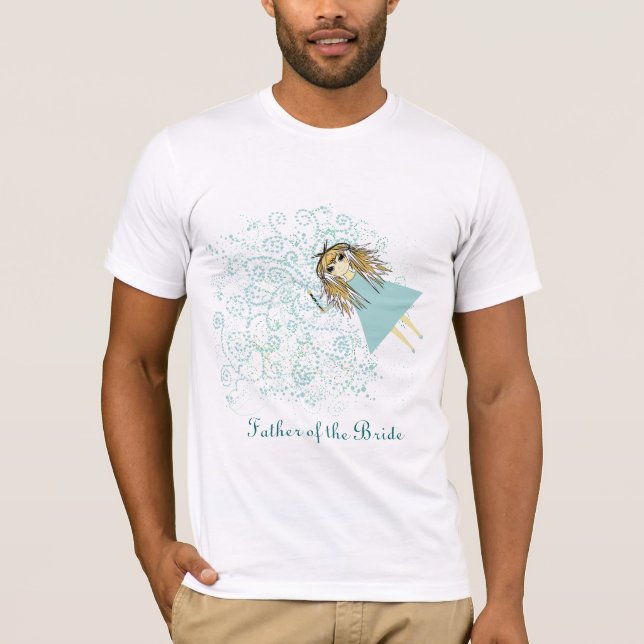 Camiseta T-santuários de Festa de casamento de fada branca (Frente)