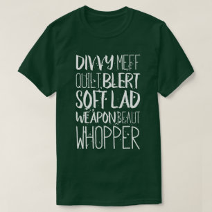 Camiseta T Scouse do dialecto de Liverpool dos insultos