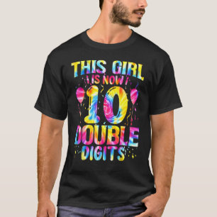 Camiseta T Seu G Irl 10º Aniversário T Ie Dy E Dígitos Dupl