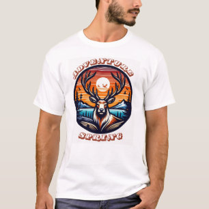 Camiseta T-shir, aventura externa de T-shir clássico de Big