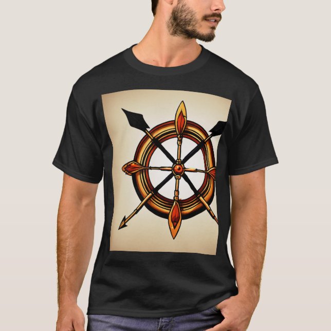 Camiseta T-shir com tema de tatuagem (Frente)