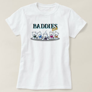 Camiseta T-Shirt 100% Algodão Westie Puppies BADDIES