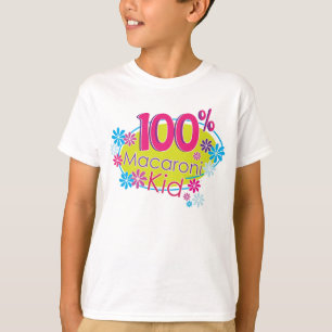 Camiseta T-shirt 100% do miúdo do macarrão para miúdos