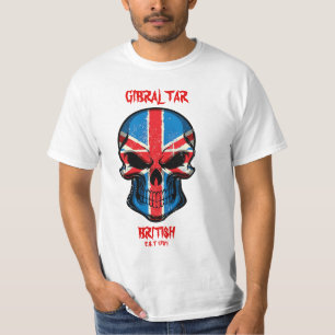 Camiseta T-shirt 1704 britânico do Scull de Gibraltar est