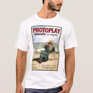 Camiseta T-shirt 1915 da capa de revista do vintage de