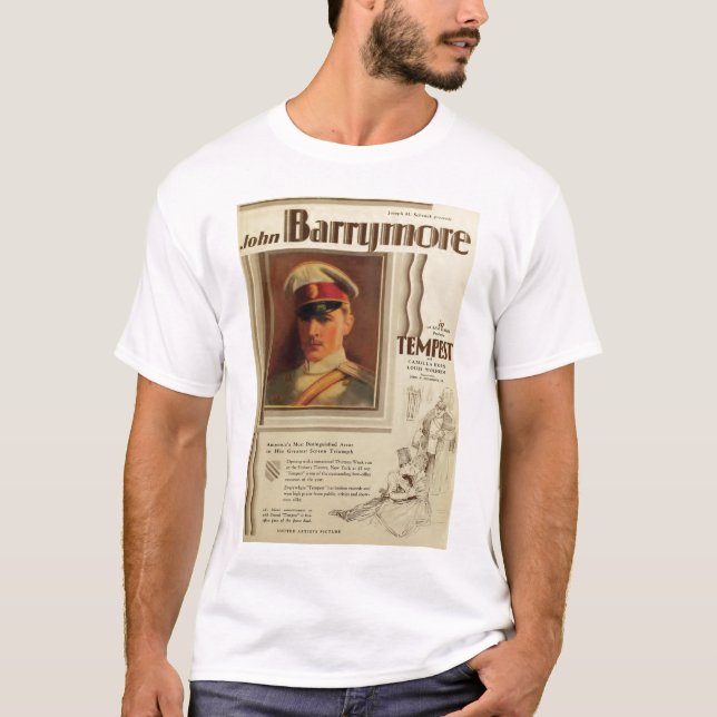 Camiseta T-shirt 1928 do cartaz cinematográfico de John (Frente)