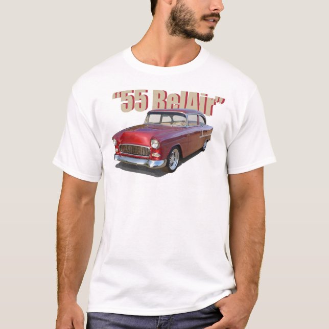 Camiseta T-shirt 1955 de BelAir do "cargo" de Chevrolet (Frente)