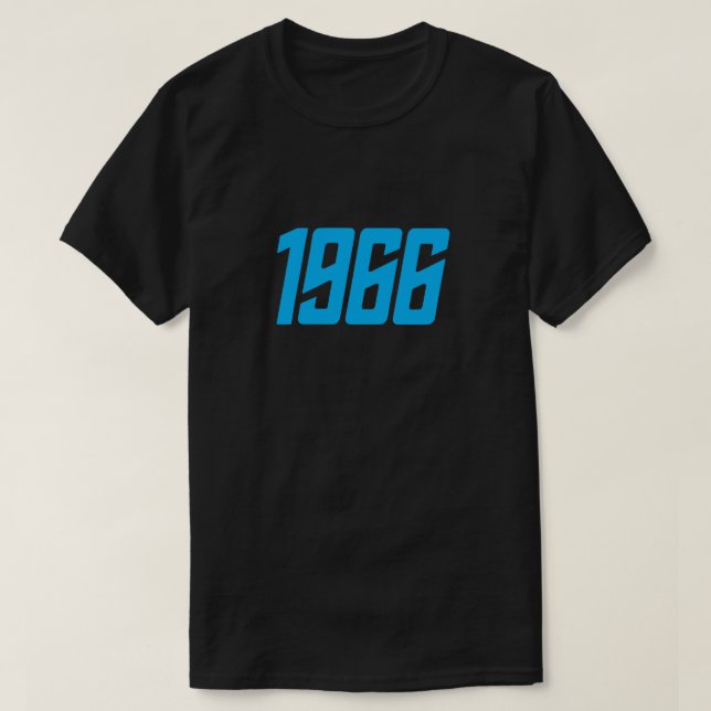 Camiseta T-shirt 1966 retro (azul) (Frente do Design)