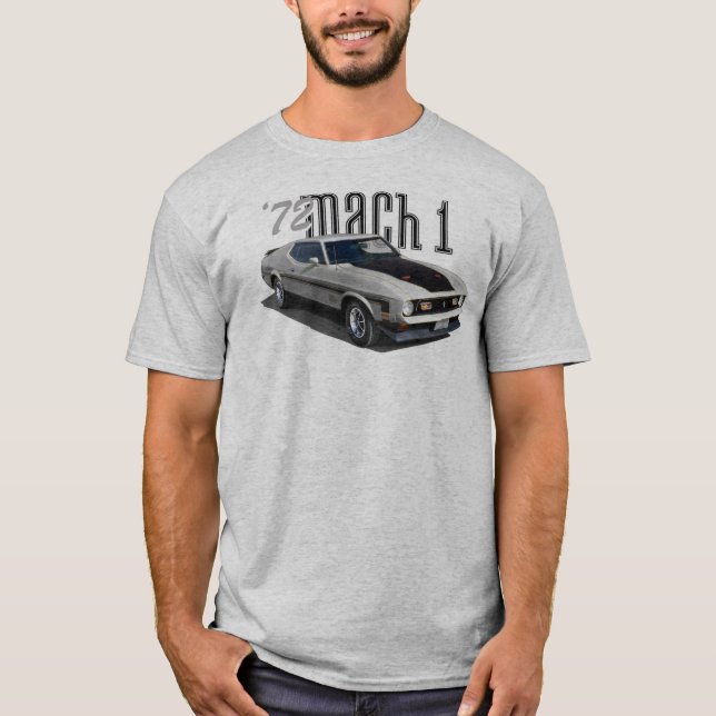 Camiseta T-SHIRT 1972 do mustang MACH1 (Frente)