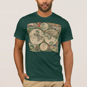 Camiseta T-shirt #1 do mapa do mundo