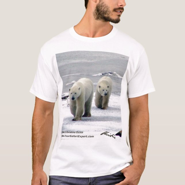 Camiseta T-shirt 1 do urso polar (design da parte dianteira (Frente)