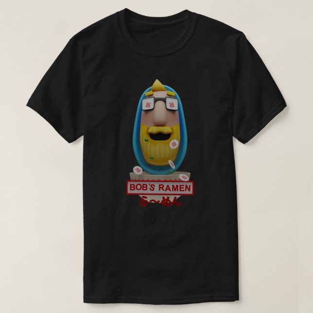 Camiseta T-Shirt 1 Ramen do Bob da Liga dos Foguetes (Frente do Design)