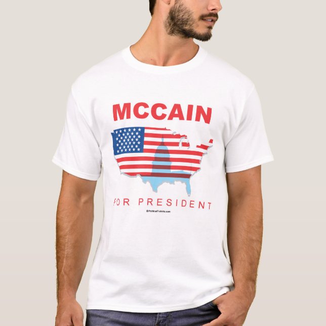 Camiseta T-shirt 2008 de John McCain/t-shirt de John McCain (Frente)