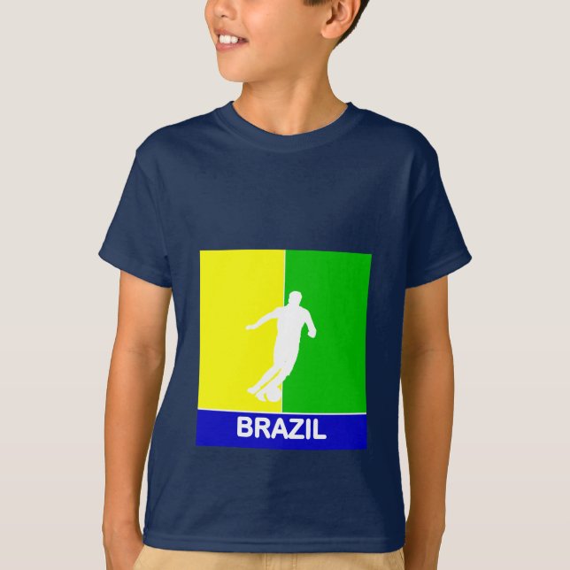 Camiseta T-shirt 2010 da juventude do futebol de Brasil (Frente)