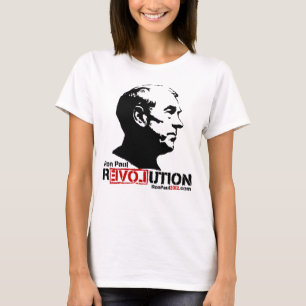 Camiseta T-shirt 2012 da revolução de Ron Paul