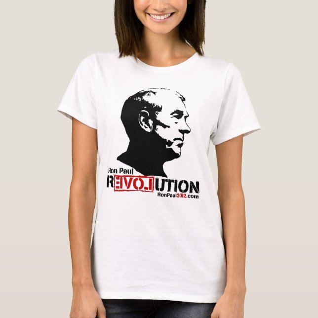 Camiseta T-shirt 2012 da revolução de Ron Paul (Frente)