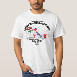 Camiseta T-shirt 2013 - homens das férias da Europa de PDT
