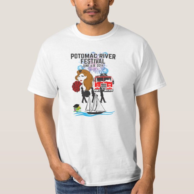 Camiseta T-shirt 2014 do festival do Rio Potomac (Frente)