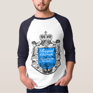 Camiseta T-shirt 2A azul da crista real do Chorale