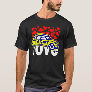 Camiseta t-shirt 2CV coeur