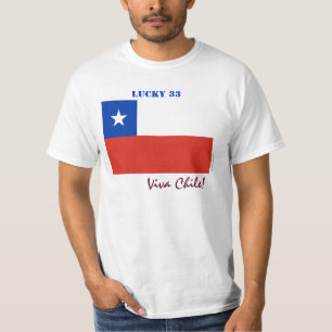 Camiseta T-shirt 33 afortunado de Viva o Chile