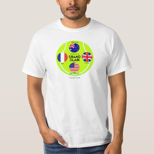 Camiseta T-shirt 3 do grand slam do tênis (Frente)