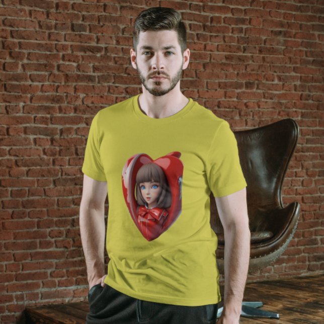 Camiseta T-Shirt 3D Lovely Girl (Criador carregado)
