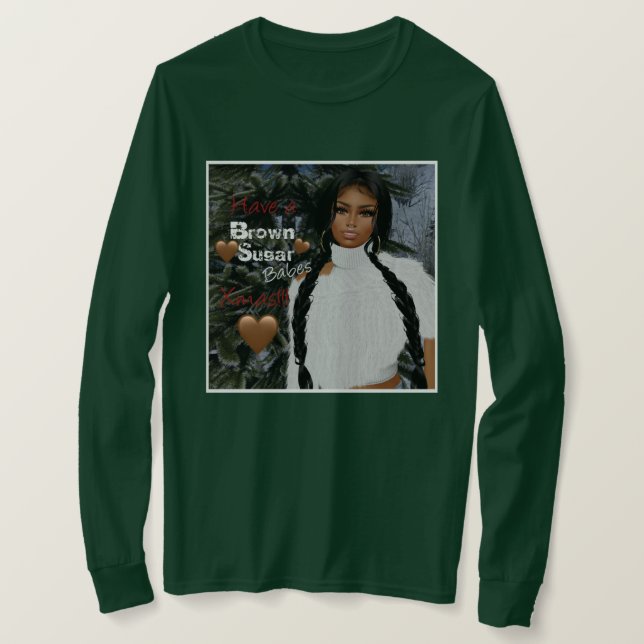 Camiseta T-Shirt 5 De Açúcar Castanho (Frente do Design)