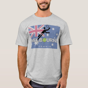 Camiseta T-shirt aberto do vintage de Melbourne do tênis d