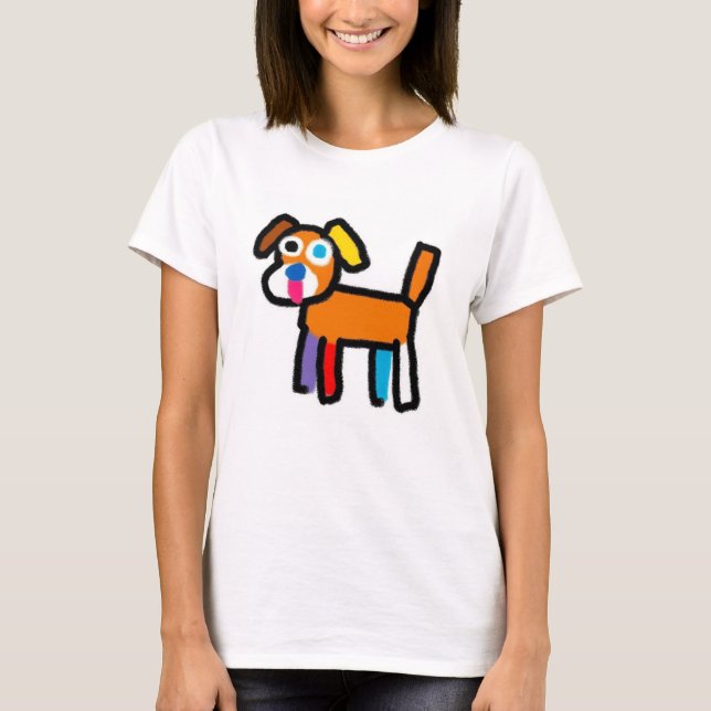 Camiseta T-Shirt Abstrato Colorida (Frente)