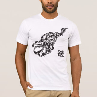 Camiseta T-shirt abstrato do costume do ornamento da onda
