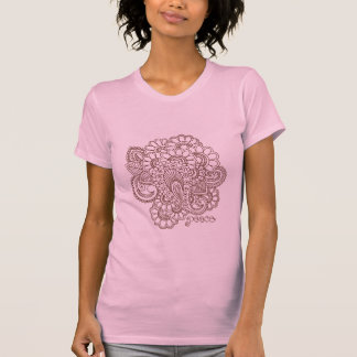 Camiseta T-shirt abstrato do design de Mehndi do Henna