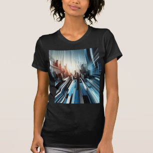 Camiseta T-shirt abstrato Geométrica da Mulher