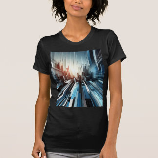 Camiseta T-shirt abstrato Geométrica da Mulher