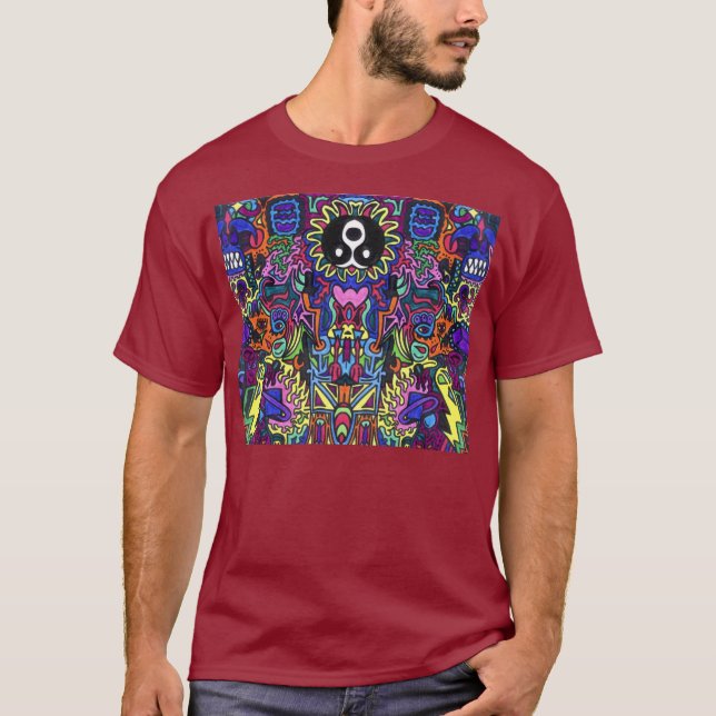 Camiseta T-shirt abstrato simétrico (Frente)