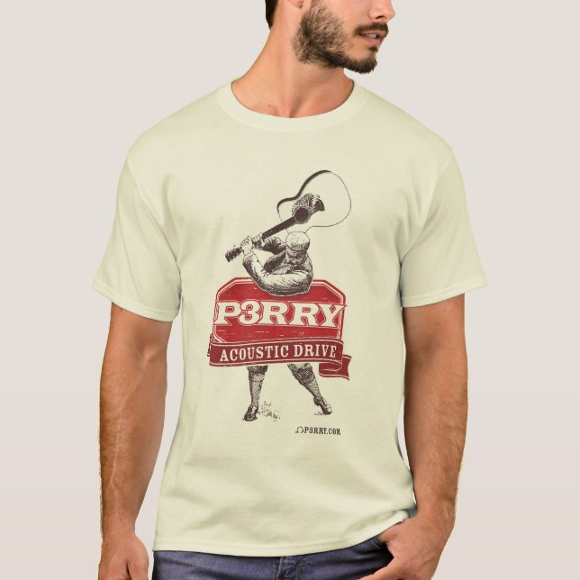 Camiseta T-shirt acústico da movimentação de P3RRY (Frente)
