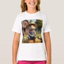 T-Shirt Adorable Farmer Mouse