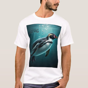 Camiseta T-Shirt Adorable Penguin Splash