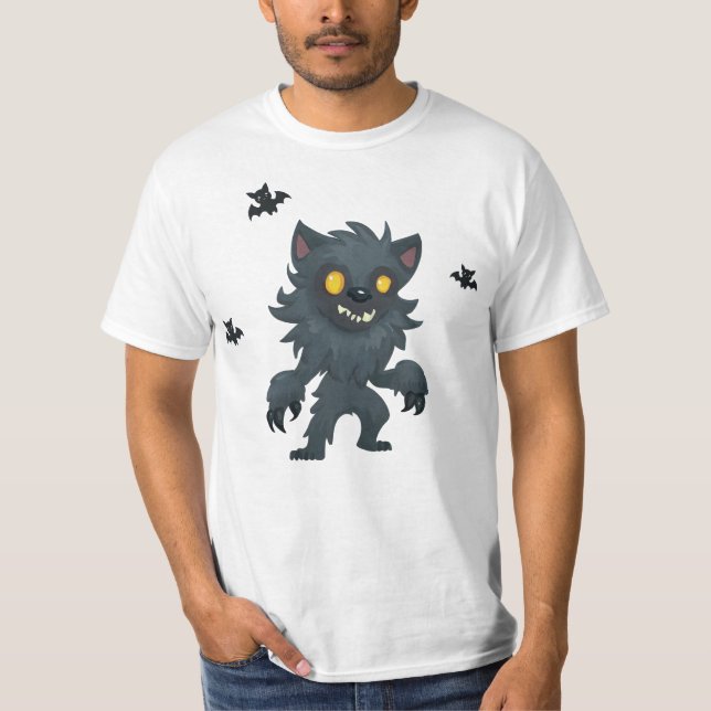 Camiseta T-Shirt Adorable Werewolf Halloween (Frente)