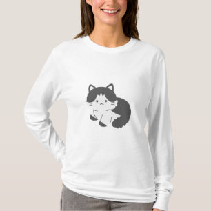 Camiseta T-Shirt Adorável de Capa Longa de Gato